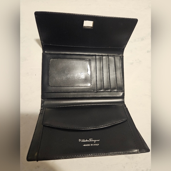 Authentic Black Salvatore Ferragamo Long Wallet - Picture 2 of 13